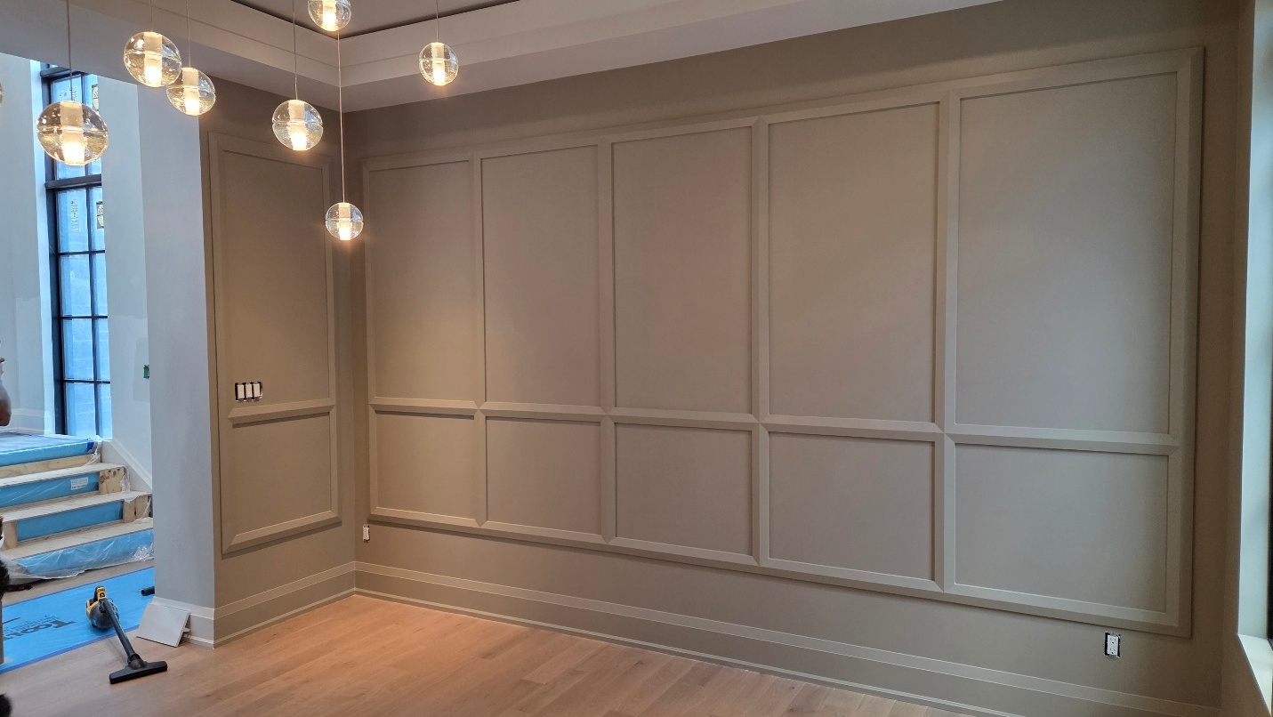 Panelled feature wall
